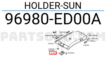 Nissan 96980ED00A HOLDER-SUN