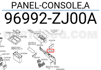 Nissan 96992ZJ00A PANEL-CONSOLE,A
