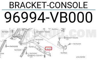 Nissan 96994VB000 BRACKET-CONSOLE