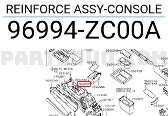 Nissan 96994ZC00A REINFORCE ASSY-CONSOLE