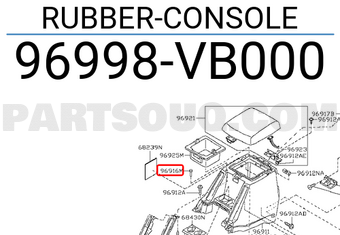 Nissan 96998VB000 RUBBER-CONSOLE