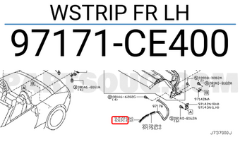Nissan 97171CE400 WSTRIP FR LH