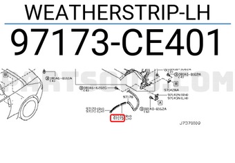Nissan 97173CE401 WEATHERSTRIP-LH