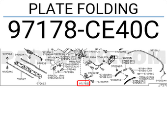 Nissan 97178CE40C PLATE FOLDING