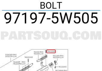 Nissan 971975W505 BOLT