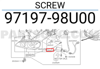 Nissan 9719798U00 SCREW
