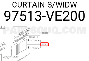 Nissan 97513VE200 CURTAIN-S/WIDW