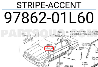 Nissan 9786201L60 STRIPE-ACCENT