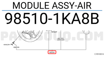 Nissan 985101KA8B MODULE ASSY-AIR