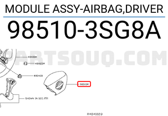 Nissan 985103SG8A MODULE ASSY-AIRBAG,DRIVER