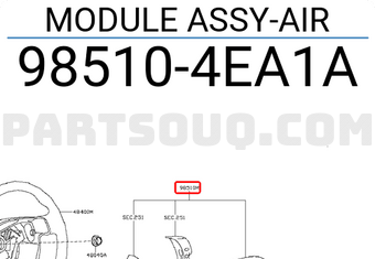 Nissan 985104EA1A MODULE ASSY-AIR