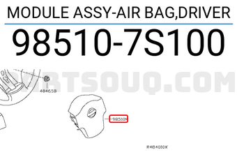 Nissan 985107S100 MODULE ASSY-AIR BAG,DRIVER