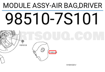 Nissan 985107S101 MODULE ASSY-AIR BAG,DRIVER