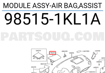 Nissan 985151KL1A MODULE ASSY-AIR BAG,ASSIST