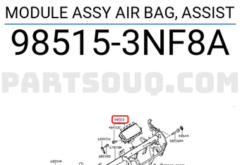Nissan 985153NF8A MODULE ASSY AIR BAG, ASSIST