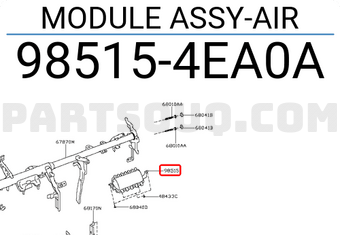 Nissan 985154EA0A MODULE ASSY-AIR