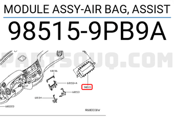 Nissan 985159PB9A MODULE ASSY-AIR BAG, ASSIST