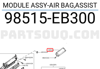 Nissan 98515EB300 MODULE ASSY-AIR BAG,ASSIST