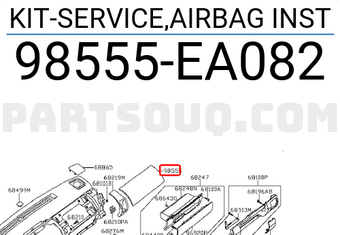 Nissan 98555EA082 KIT-SERVICE,AIRBAG INST