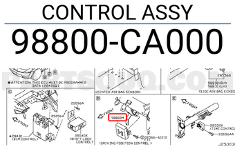 Nissan 98800CA000 CONTROL ASSY