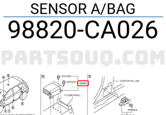 Nissan 98820CA026 SENSOR A/BAG
