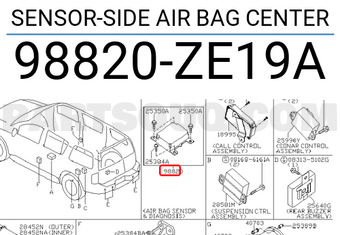 Nissan 98820ZE19A SENSOR-SIDE AIR BAG CENTER