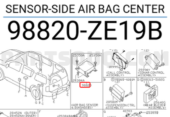 Nissan 98820ZE19B SENSOR-SIDE AIR BAG CENTER