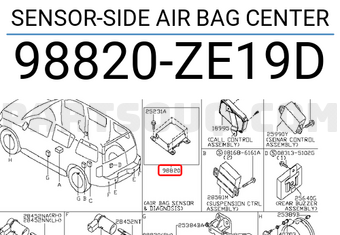 Nissan 98820ZE19D SENSOR-SIDE AIR BAG CENTER