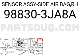 Nissan 988303JA8A SENSOR ASSY-SIDE AIR BAG,RH