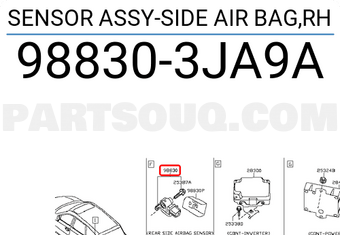 Nissan 988303JA9A SENSOR ASSY-SIDE AIR BAG,RH