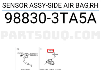 Nissan 988303TA5A SENSOR ASSY-SIDE AIR BAG,RH