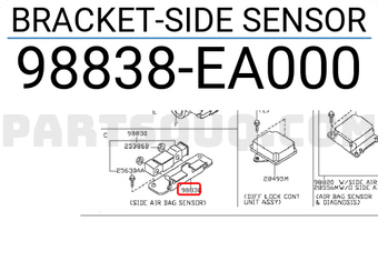 Nissan 98838EA000 BRACKET-SIDE SENSOR