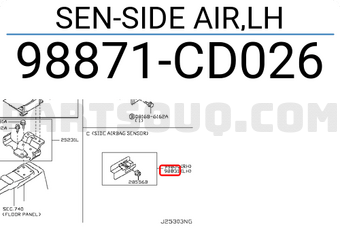 Nissan 98871CD026 SEN-SIDE AIR,LH