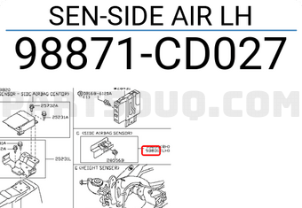Nissan 98871CD027 SEN-SIDE AIR LH