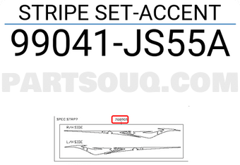 Nissan 99041JS55A STRIPE SET-ACCENT