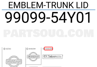 Nissan 9909954Y01 EMBLEM-TRUNK LID