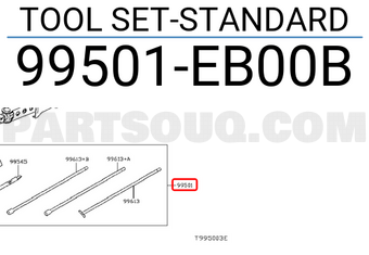 Nissan 99501EB00B TOOL SET-STANDARD