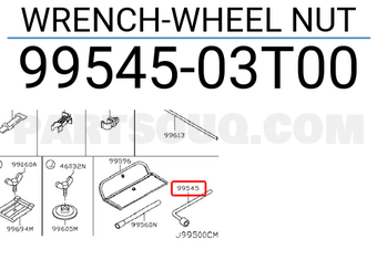 Nissan 9954503T00 WRENCH-WHEEL NUT