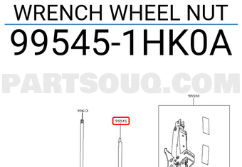 Nissan 995451HK0A WRENCH WHEEL NUT