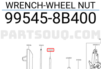 Nissan 995458B400 WRENCH-WHEEL NUT