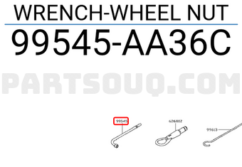 Nissan 99545AA36C WRENCH-WHEEL NUT