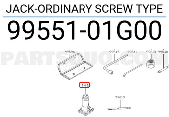 Nissan 9955101G00 JACK-ORDINARY SCREW TYPE