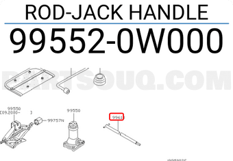 Nissan 995520W000 ROD-JACK HANDLE