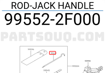 Nissan 995522F000 ROD-JACK HANDLE