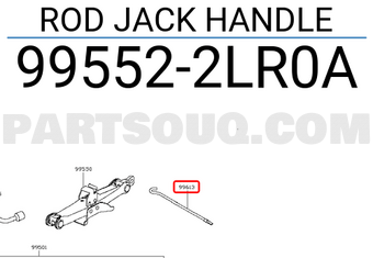 Nissan 995522LR0A ROD JACK HANDLE