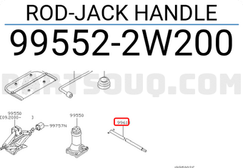 Nissan 995522W200 ROD-JACK HANDLE