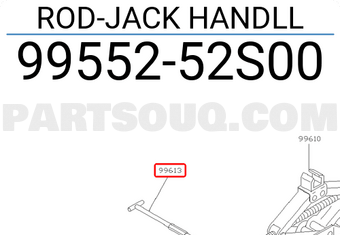 Nissan 9955252S00 ROD-JACK HANDLL