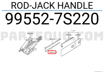 Nissan 995527S220 ROD-JACK HANDLE