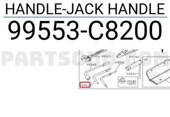 Nissan 99553C8200 HANDLE-JACK HANDLE