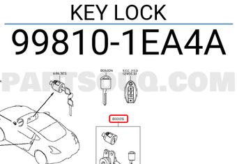 Nissan 998101EA4A KEY LOCK